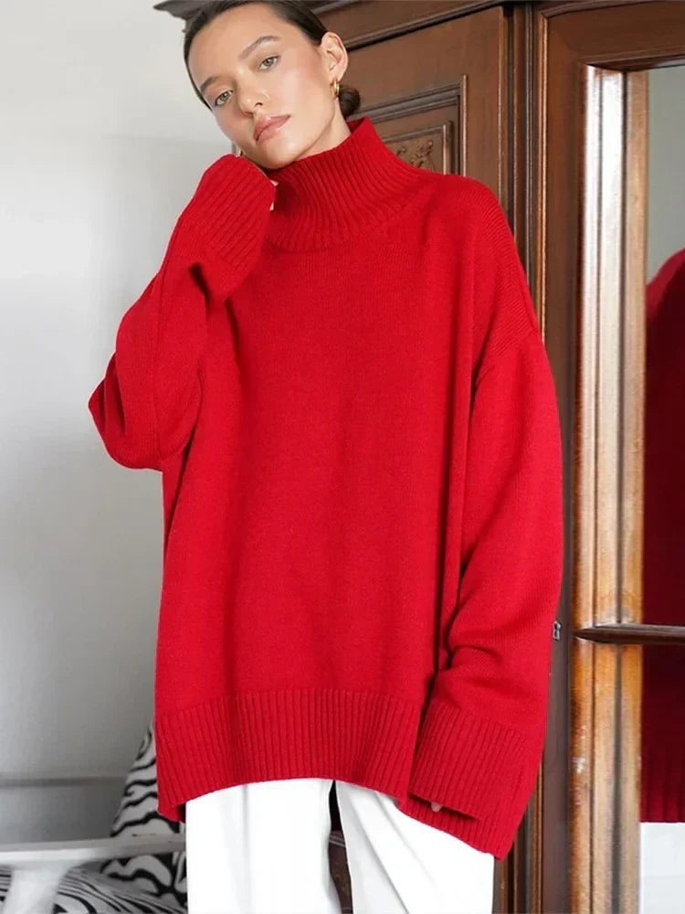 Casual Solid Color Long Sleeve Sweater