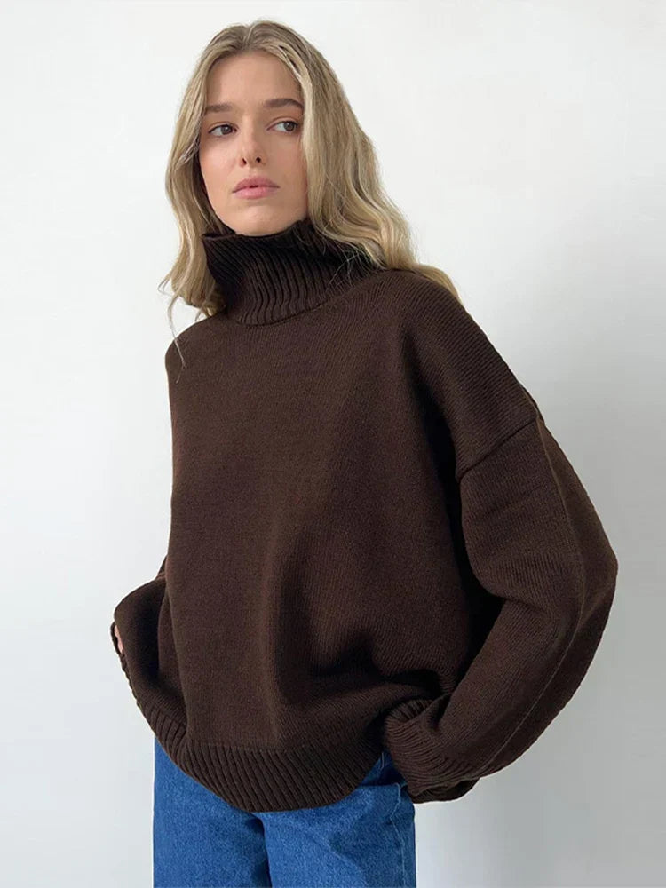 Casual Solid Color Long Sleeve Sweater