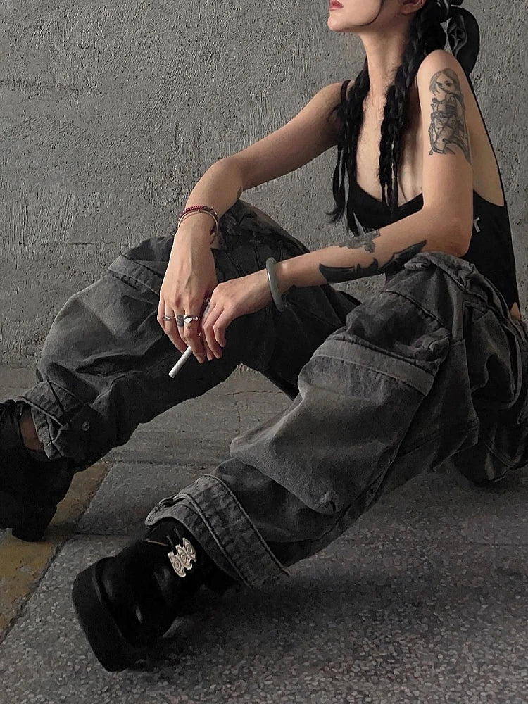 Multipocket Highstreet Cargo Pants Women Y2K Pants