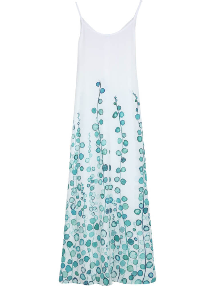 Watercolor Floral Bouquet Maxi Dress