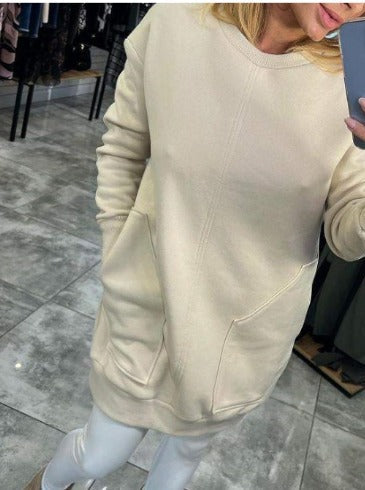 Contemporary Nina Comfortable Oversized Sweatshirt Dress for Modern Fashion Wear