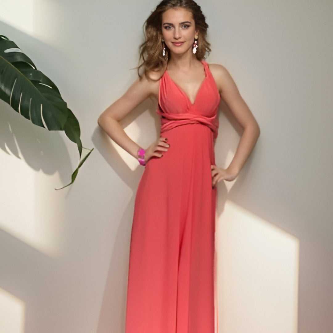 Rosa Womens Convertible Dress Minimalist Dress with Premium Casual Styling