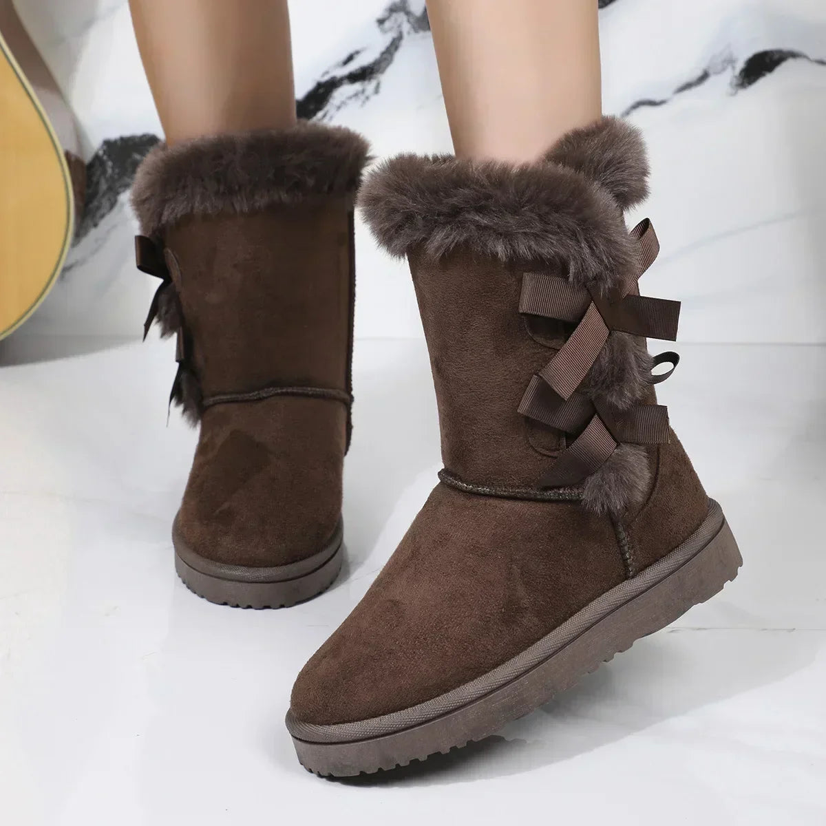 Lowtop Warm Fur Nonslip Super Mini Short Casual Snow Boot