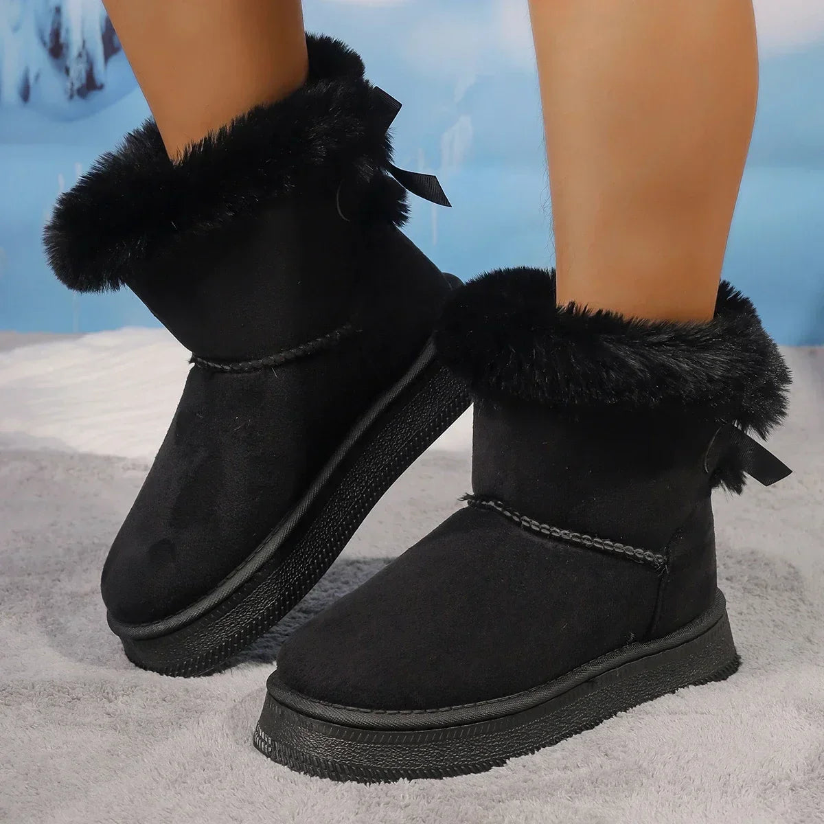 Platform Warm Plush Thicken Nonslip 2024 Winter Snow Boot