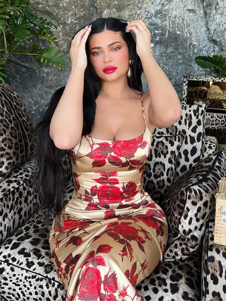 Women Floral Bodycon Beach Vacation Streetwear Summer Wholesale Business Midi Dresses