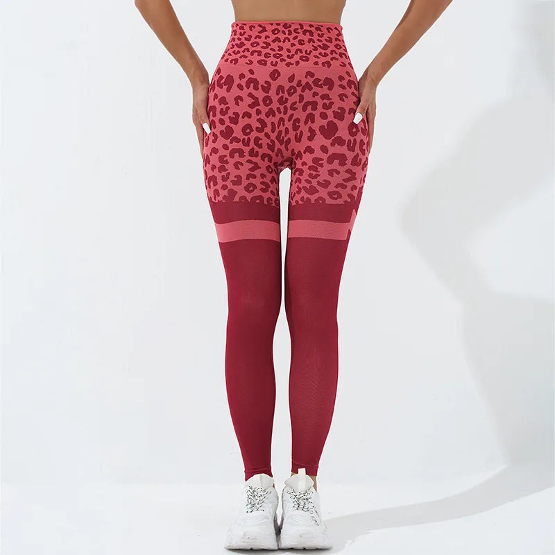 Leopard Seamless Yoga Butt Lifting Outdoor Legging