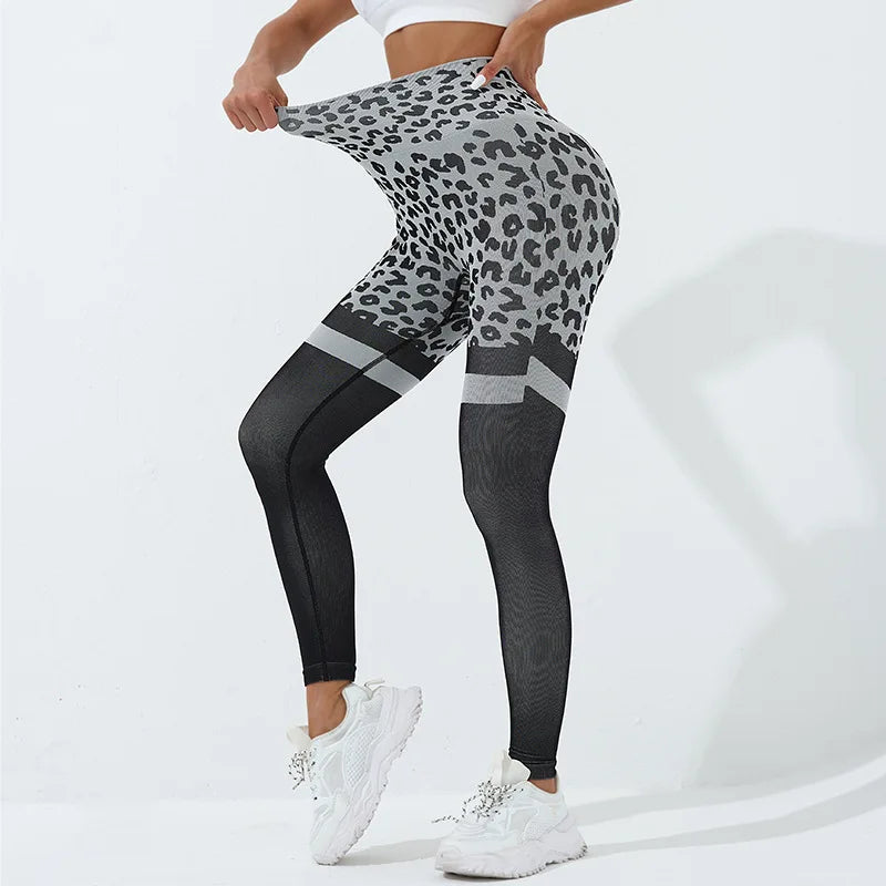 Leopard Seamless Yoga Butt Lifting Outdoor Legging