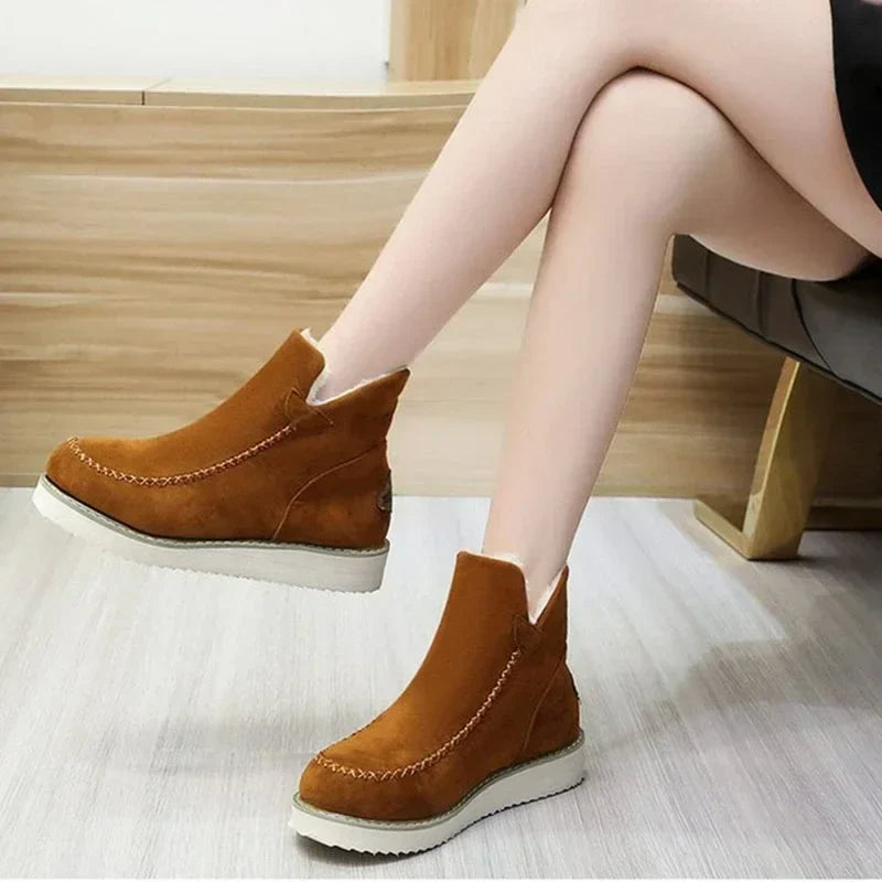 Casual Warm Slipon Comfort Female Ankle Nonslip Snow Boot