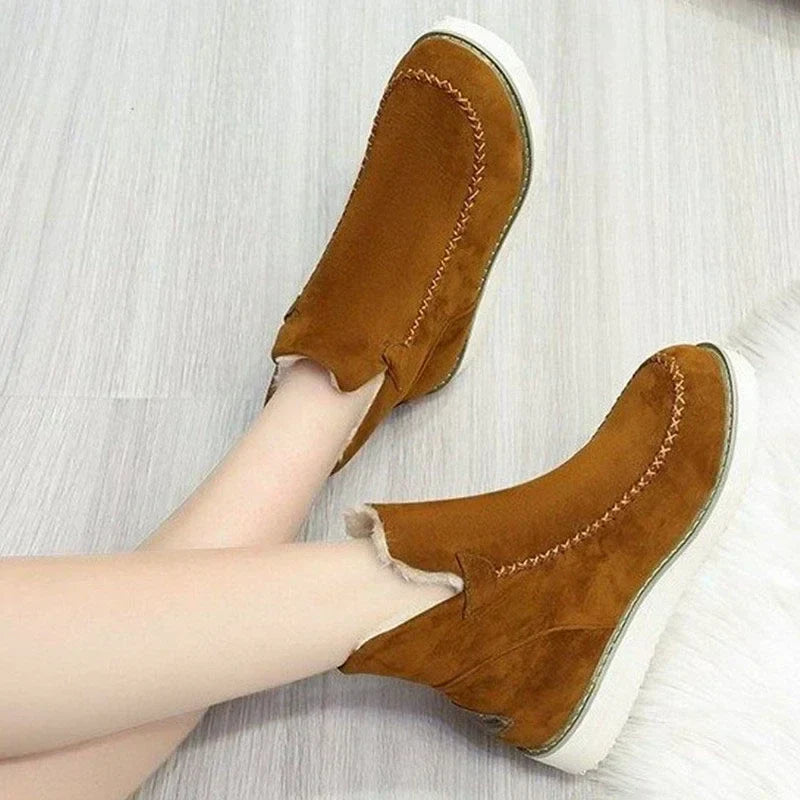 Casual Warm Slipon Comfort Female Ankle Nonslip Snow Boot