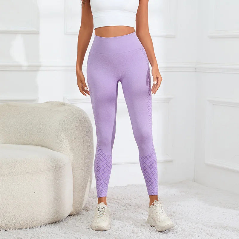 Striped High Waist Hip Lifting Knitting Legging