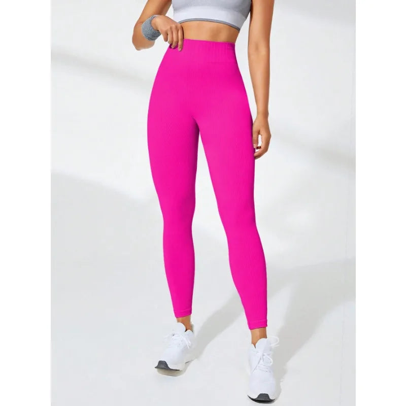 Thread Seamless High Waist Elastic Gym Legging