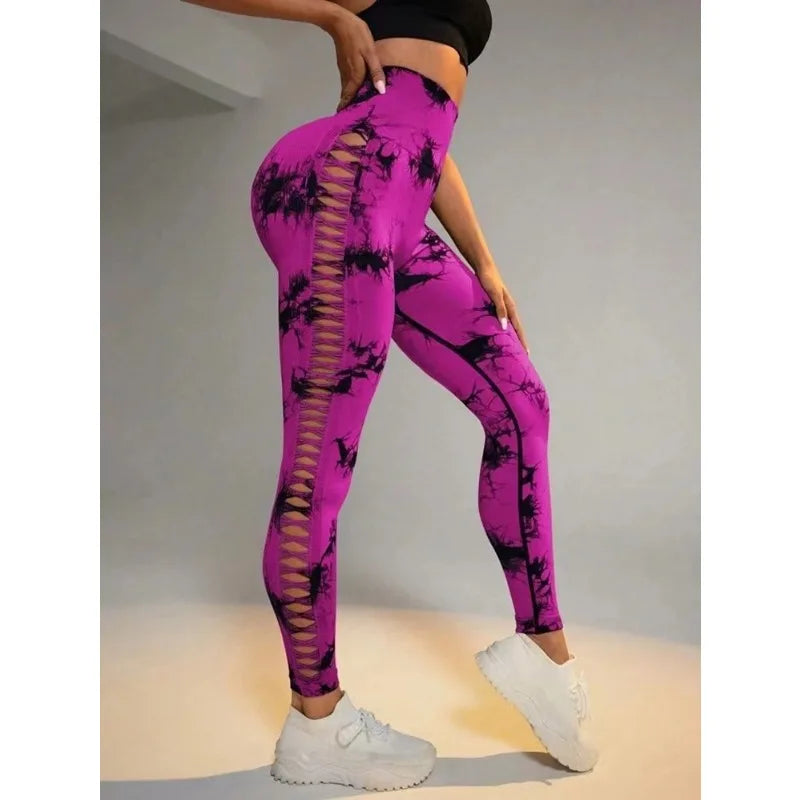 Mesh Out High Waist Push Up Yoga Gym Legging