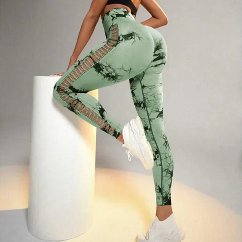 Mesh Out High Waist Push Up Yoga Gym Legging