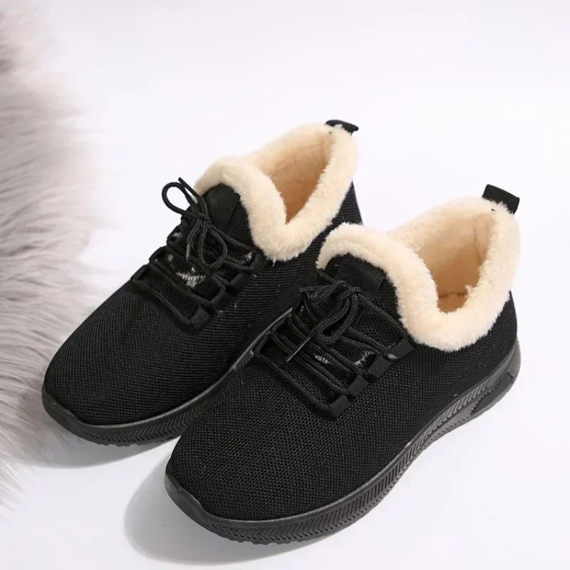 Warm Thick NonSlip LaceUp Plush Comfortable Stylish Snow Boot