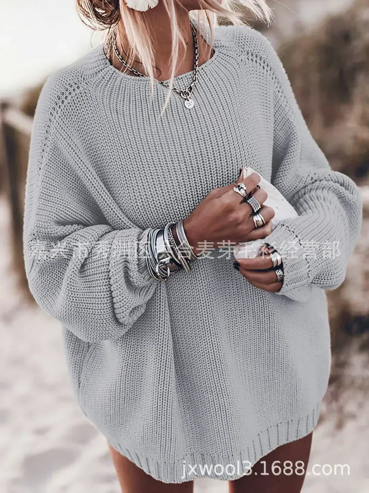 Simple Knit Elastic Winter Sweater