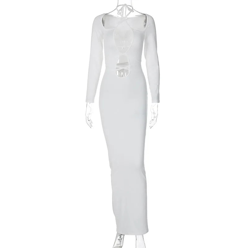 Bodycon Autumn/Winter New Fashion Laceup Slim Elegant Midi Dresses