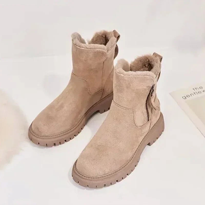 MidTube Plus Velvet Thickened Warm Platform Fashion Snow Boot