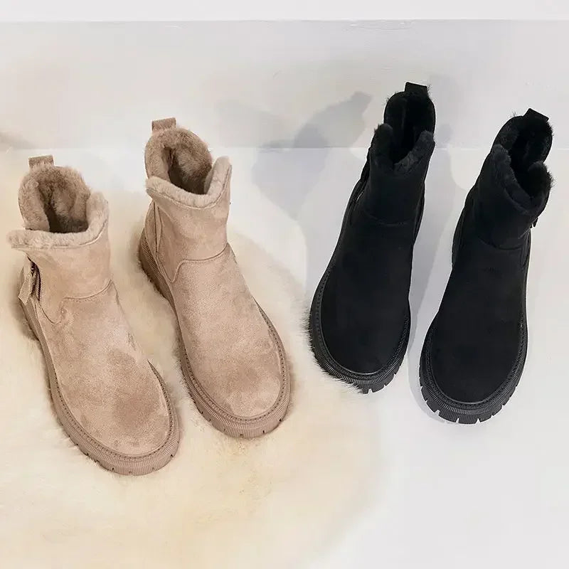 MidTube Plus Velvet Thickened Warm Platform Fashion Snow Boot