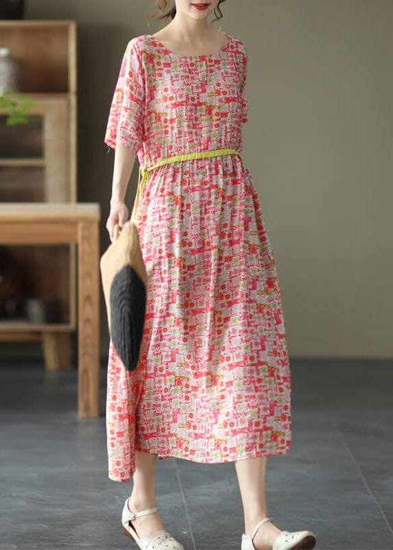 Summer Polka Dots Lace-up Casual Dress