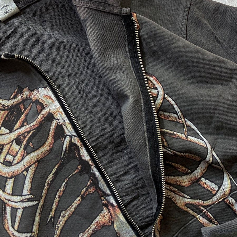 Cool Monochrome Dark Goth Hoodie