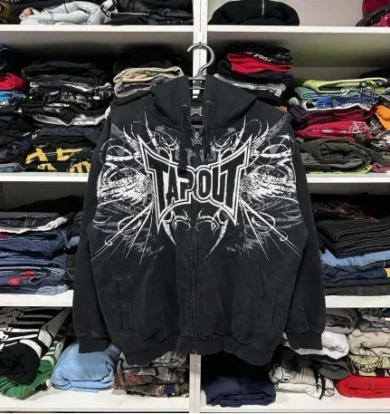 Retro Punk Fall Hoodie black 1 / S