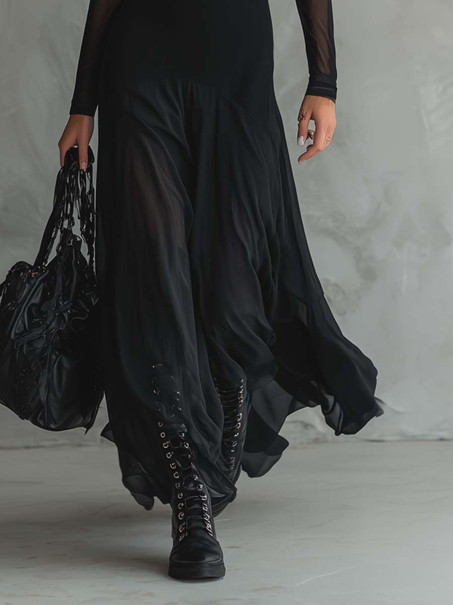 OLGA | Damska długa sukienka maxi, lekka i elegancka 3
