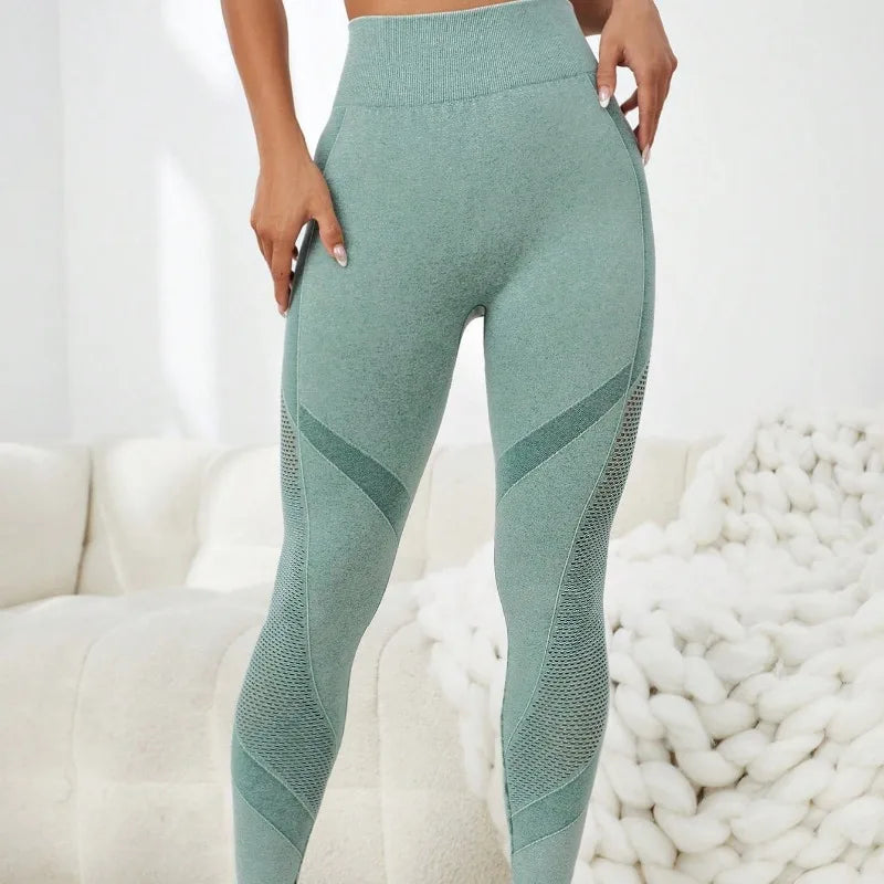 Seamless Fitness Hollow Out High Waist Yoga Legging