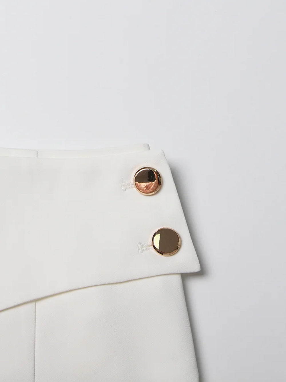 White Notch Lapel Peplum Blazer And Skirt Set