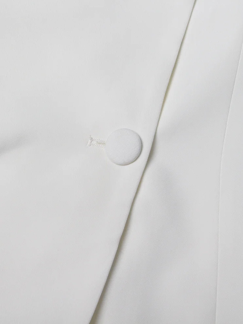 White Notch Lapel Peplum Blazer And Skirt Set
