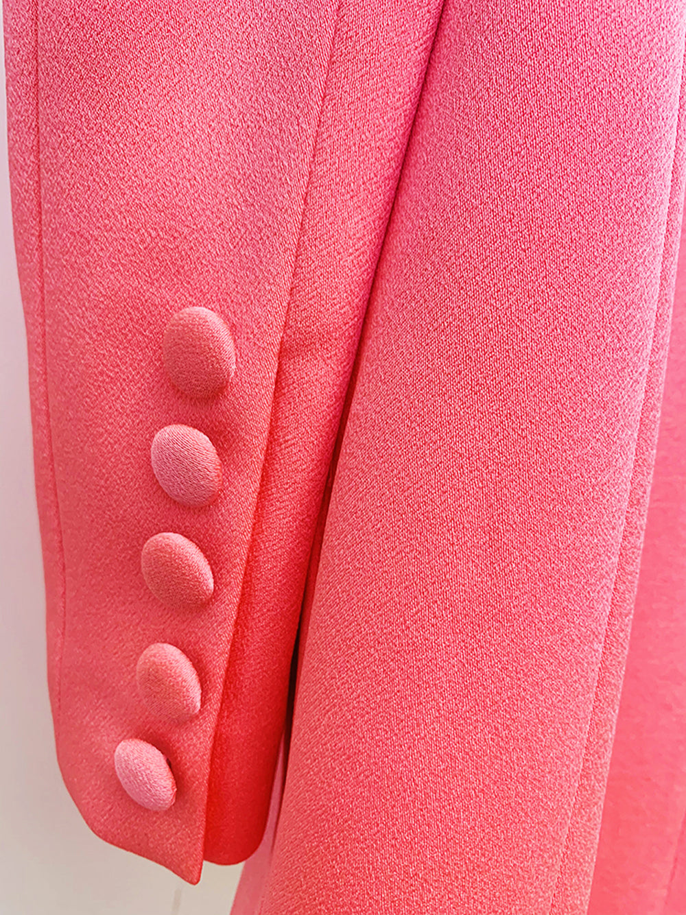 Pink Double Breasted Tailored Blazer and Pants Set 12