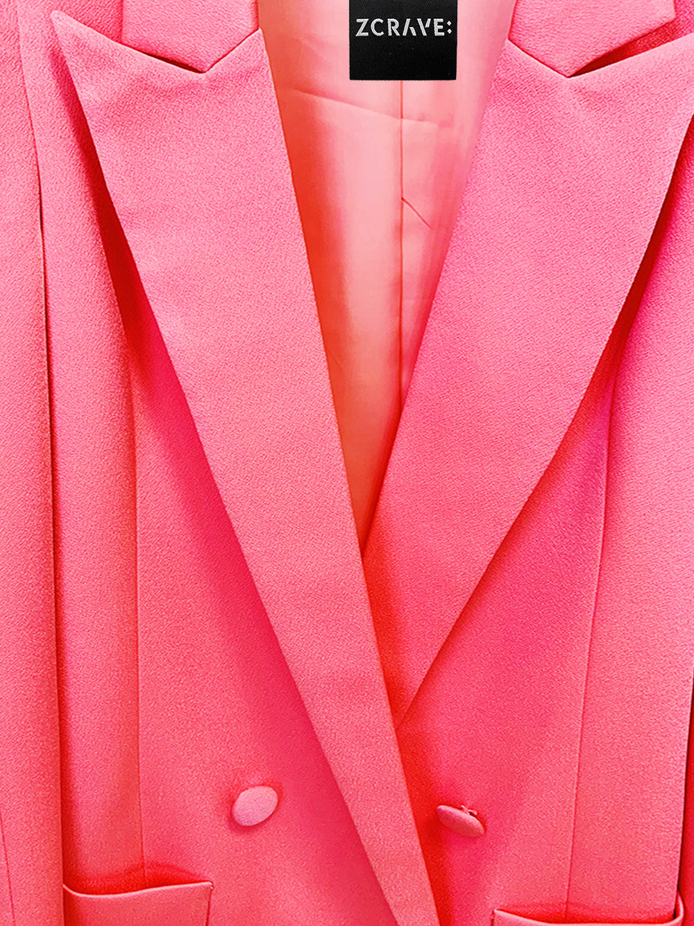 Pink Double Breasted Tailored Blazer and Pants Set 8