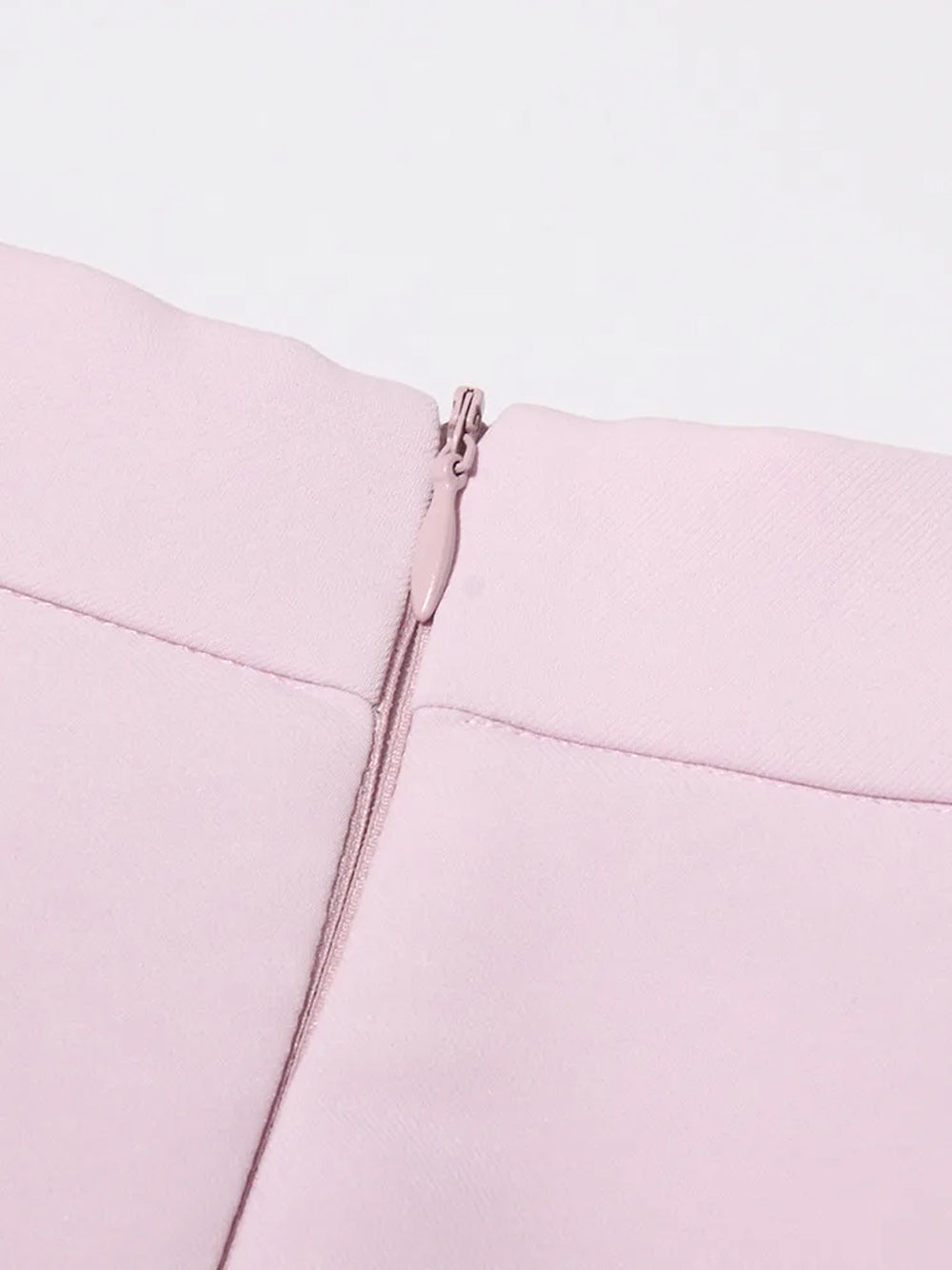 Pink Shawl Lapel Rosette Cropped Blazer Midi Skirt Set