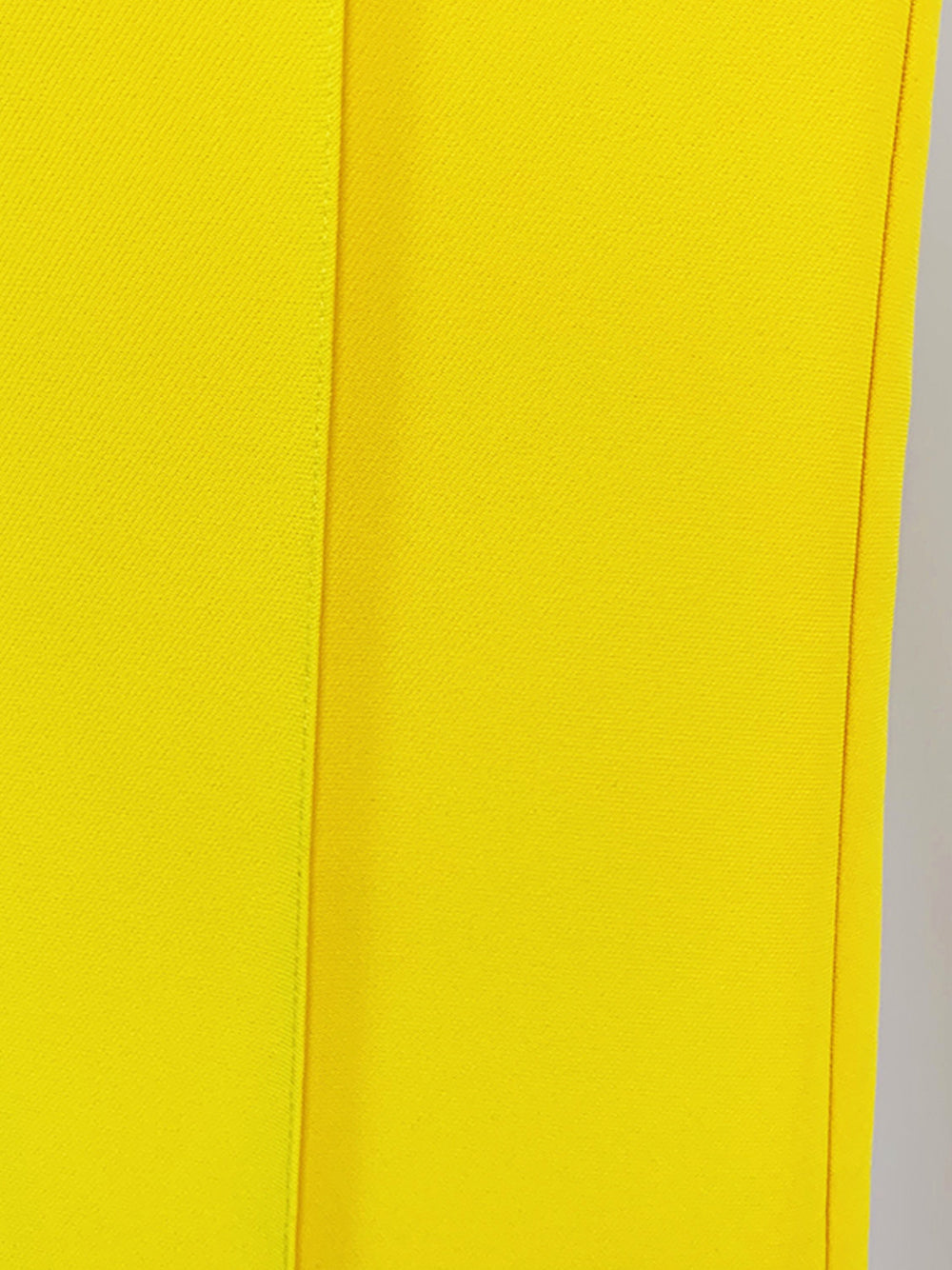 Yellow Notched Lapel Single Button Blazer Flared Pants Set 16