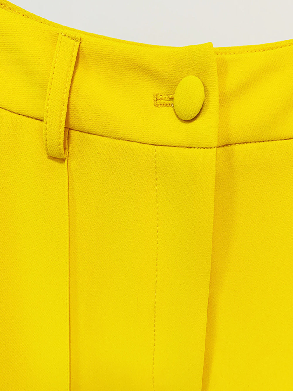 Yellow Peak Lapel Tailored Blazer and Flared Trouser Set 15