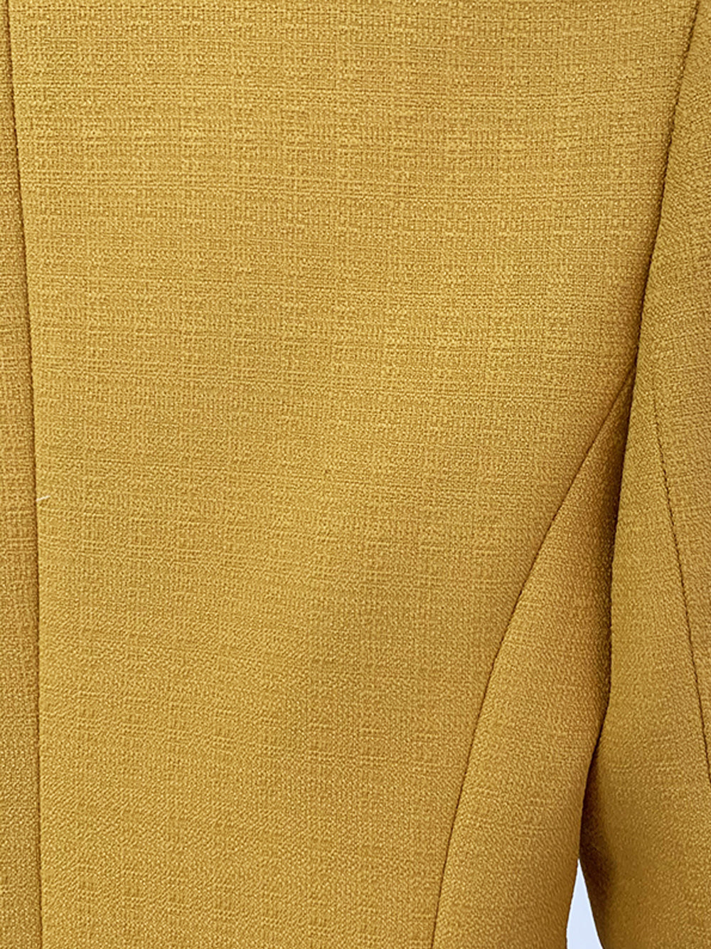 Mustard Peak Lapel Gold Button Double-Breasted Fitted Blazer 8