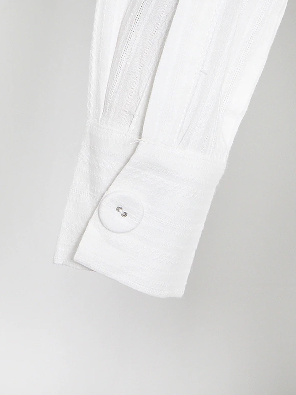 White Collared Long Sleeve Tie Front Wrap Shirt Dress