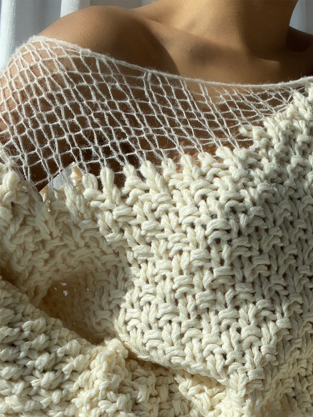 Boat Neck Chunky Hand Knit Oversized Sweater 15