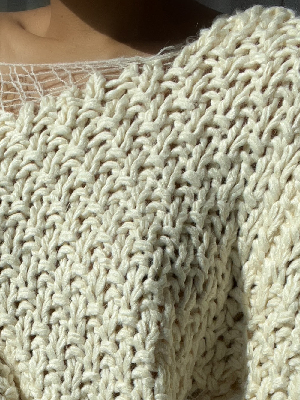 Boat Neck Chunky Hand Knit Oversized Sweater 16