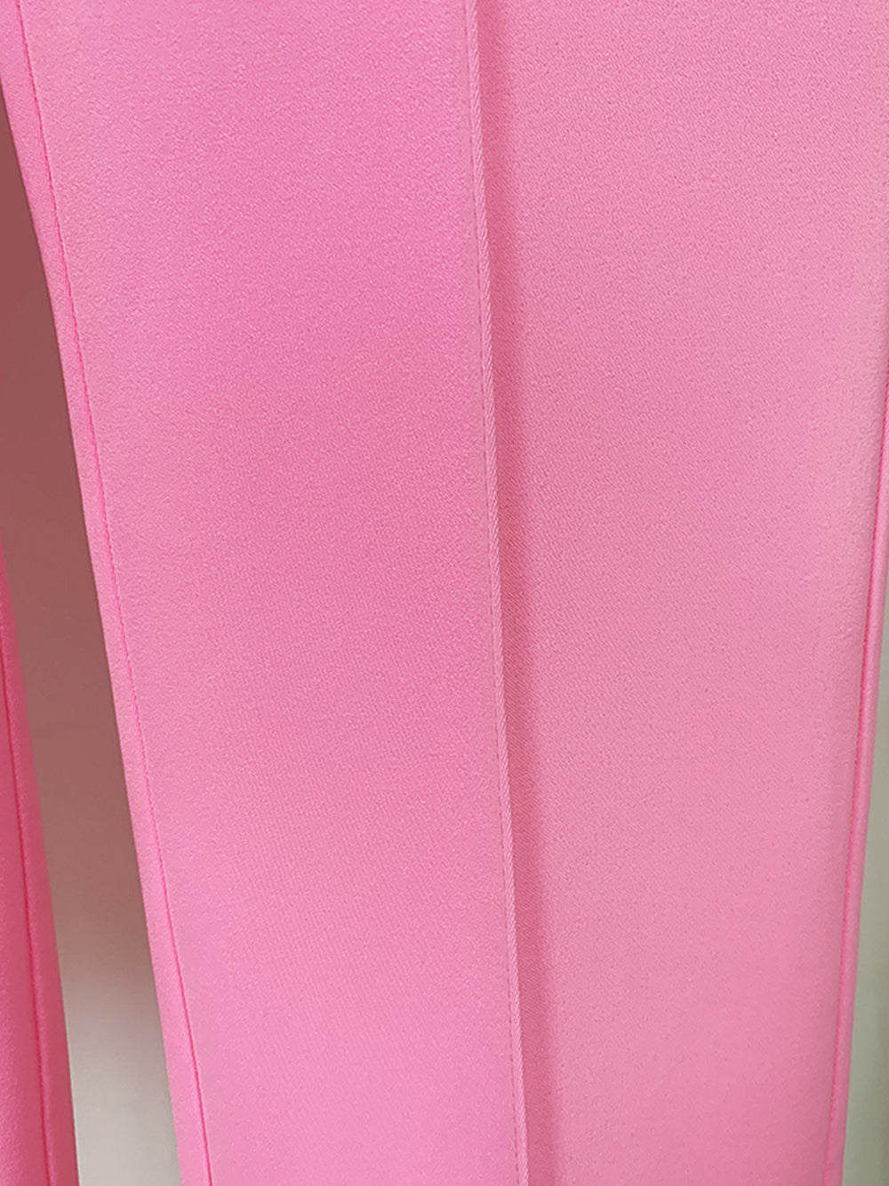 Pink Peaked Lapel Single Button Fitted Blazer and Pants Set 19
