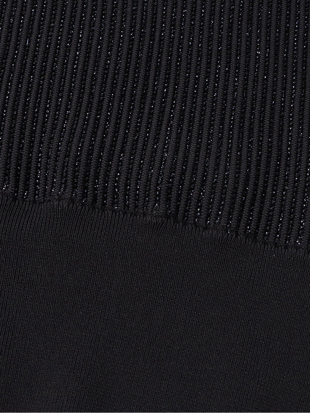 Black Turtleneck Metallic Ribbed-Knit Long Sleeve Sweater 13