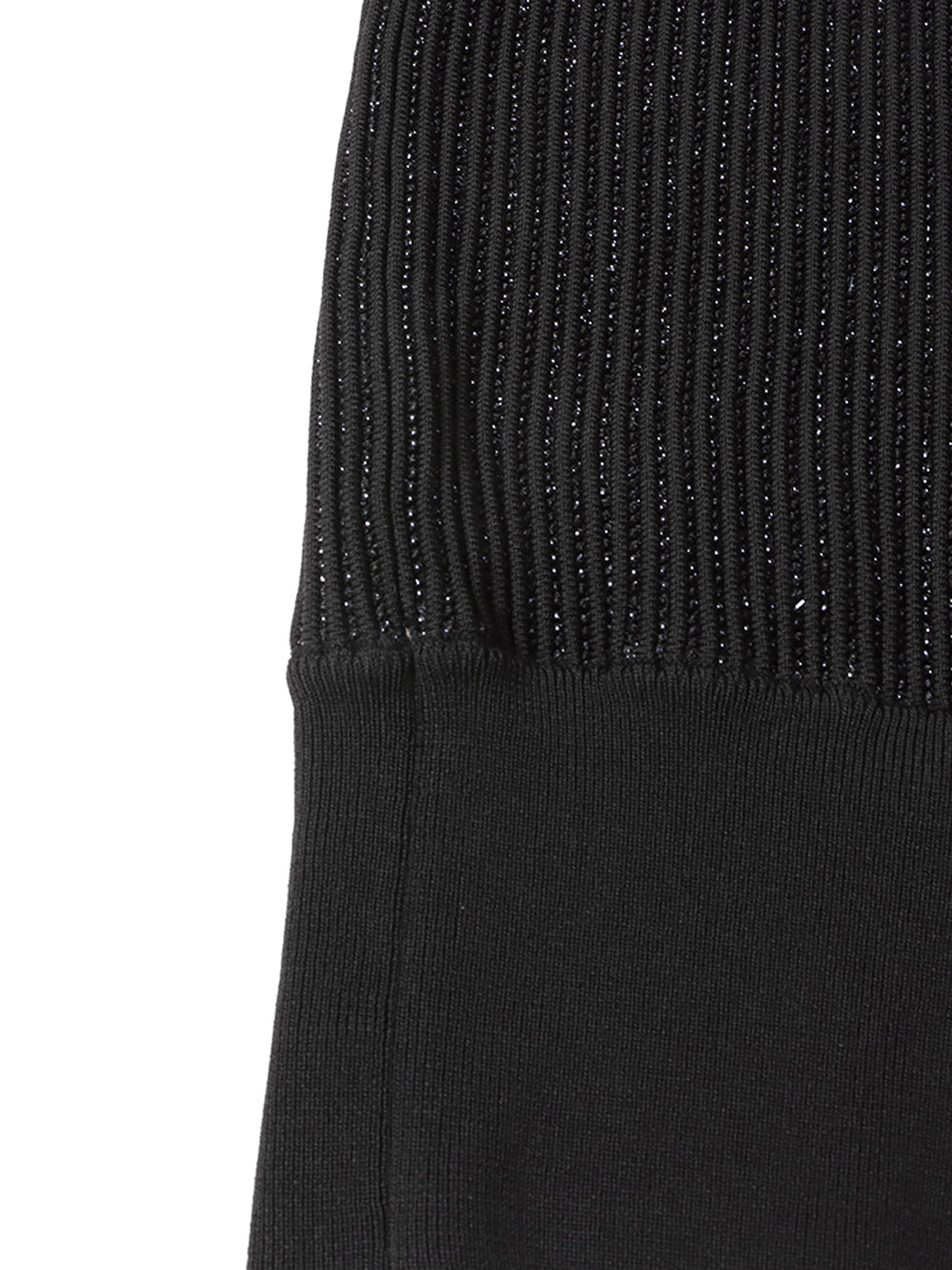 Black Turtleneck Metallic Ribbed-Knit Long Sleeve Sweater 14