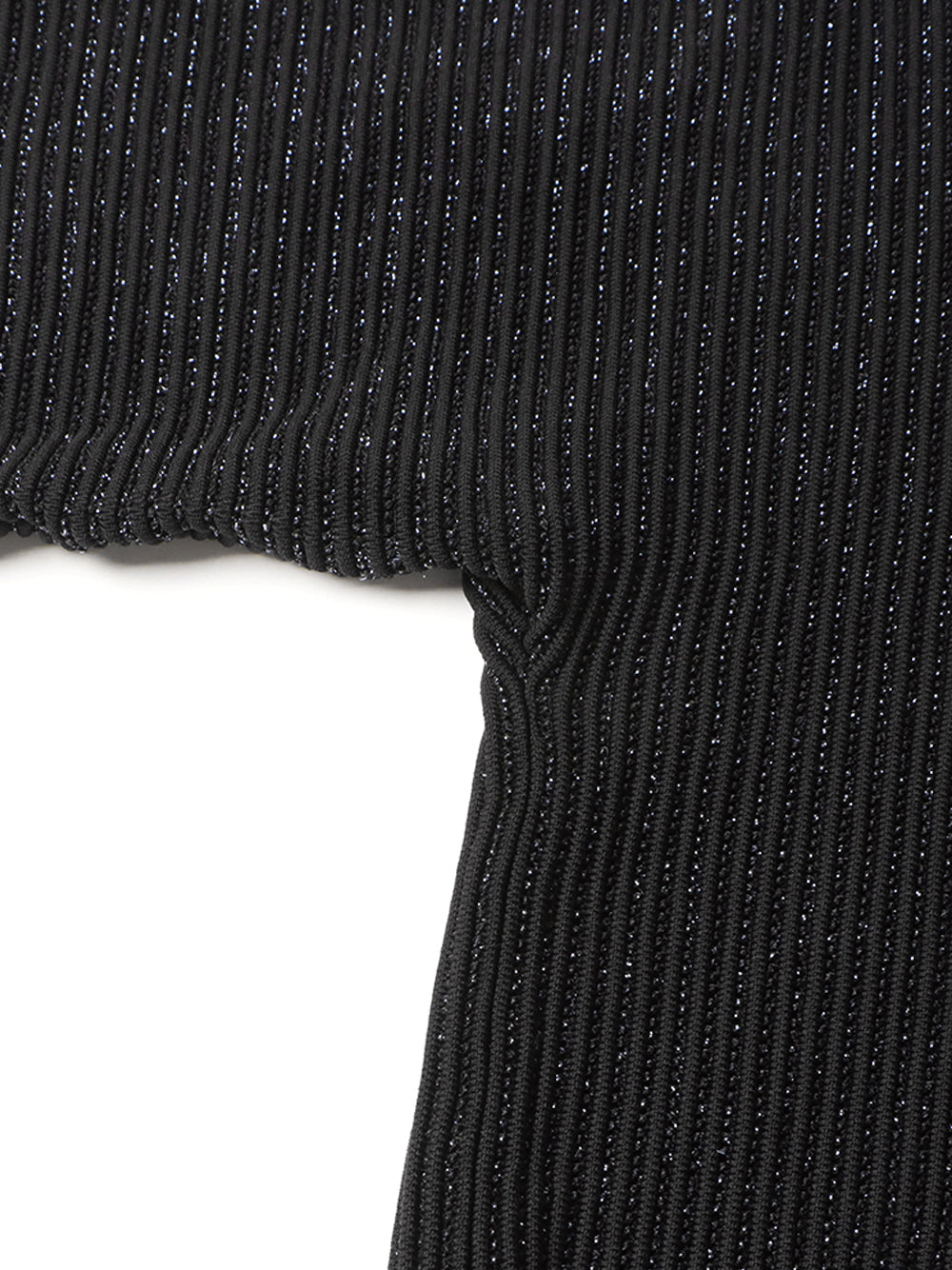 Black Turtleneck Metallic Ribbed-Knit Long Sleeve Sweater 9