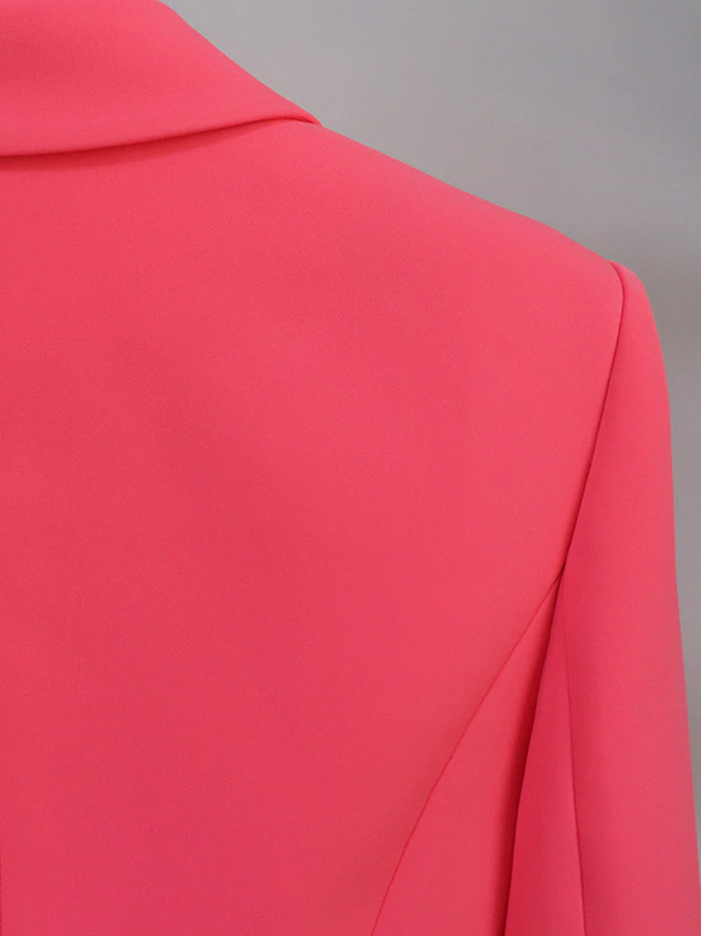 Pink Gold Button Double Breasted Fitted Tailored Blazer 10