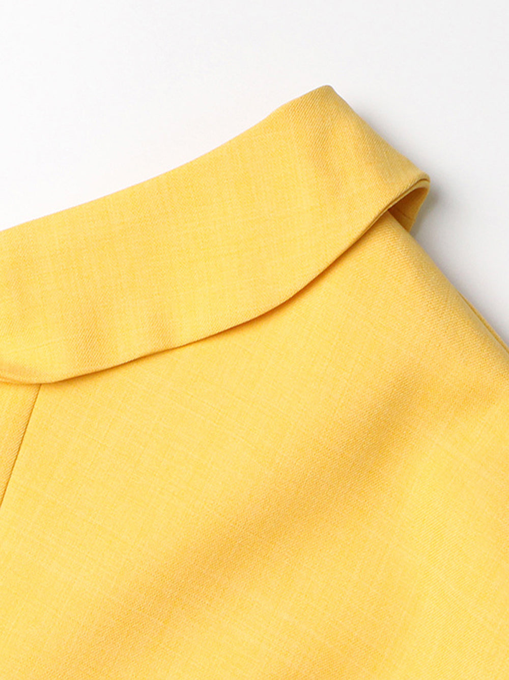 Yellow Asymmetric One-Shoulder Halter Strap Tailored Blazer 10