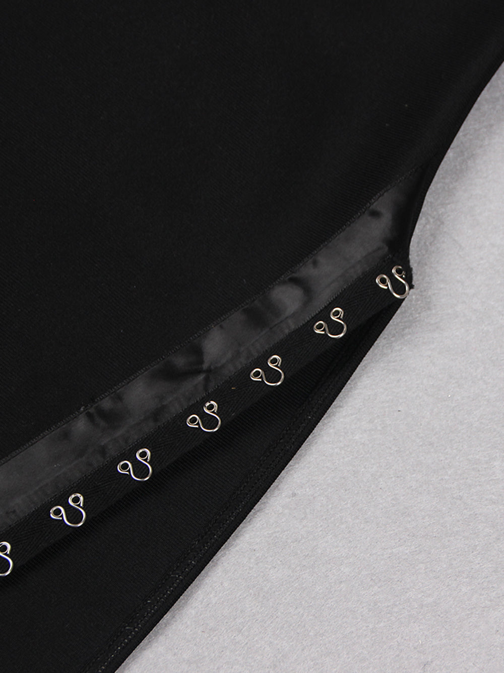 Black Strappy Harness Caged Studded High Slit Bodycon Maxi Dress 14