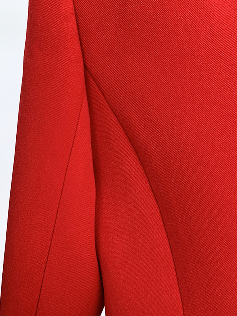 Red Peak Lapel Double Breasted Gold Button Tailored Blazer