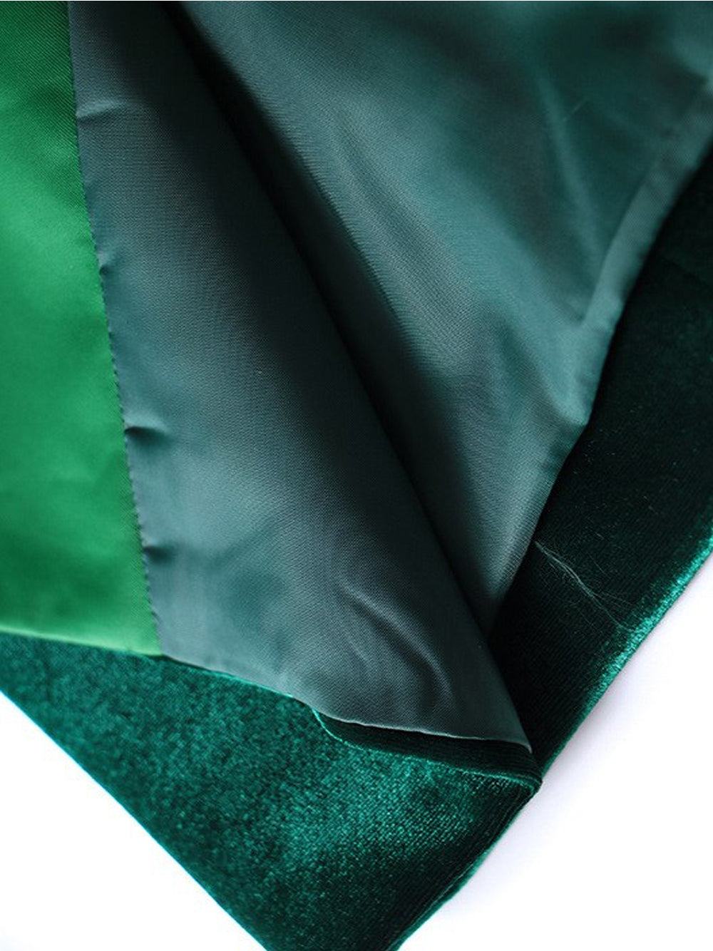Dark Green Shawl Lapel Velvet Double Breasted Gold Button Blazer Dress
