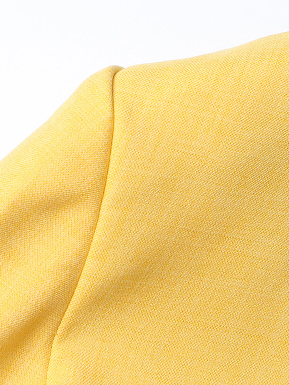 Yellow Asymmetric One-Shoulder Halter Strap Tailored Blazer 7