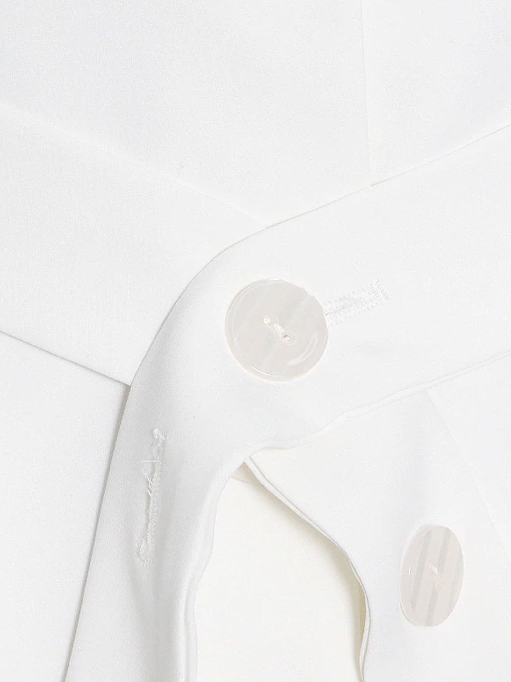 White Notch Lapel Ruched Corset Belt Long Sleeve Blazer 13