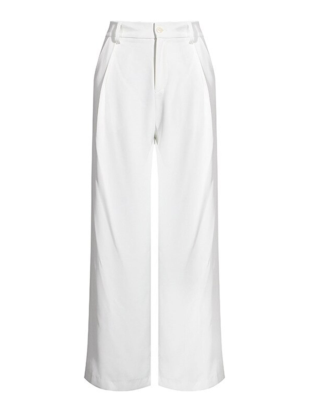 White Shawl Collar Tie Waist Blazer And Tie-Cuff Trouser Set
